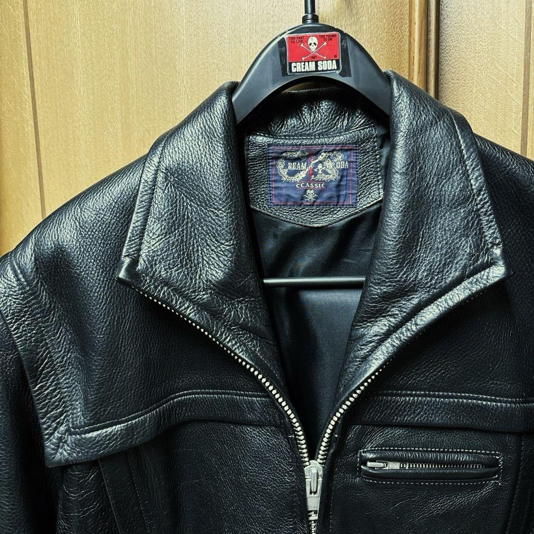 ジャケット・アウター CREAMSODA CLASSIC LEATHER JACKET