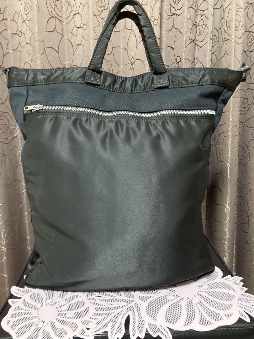 PORTER ビームス　コラボトートバッグ 黒 オレンジロゴ