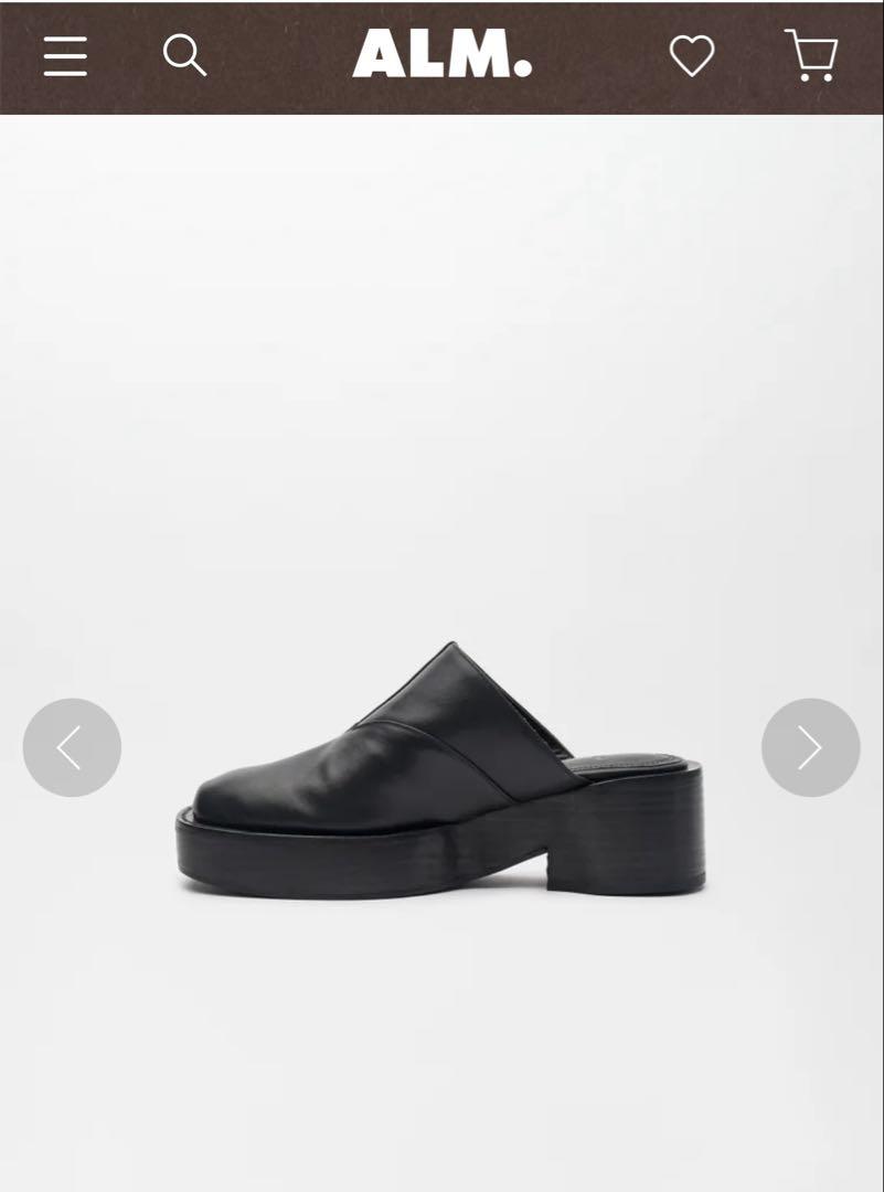 ALM. VIVLOS LEATHER MULES （ブラック) VIVLOS LEATHER MULES （Black） -ALM. official web store
