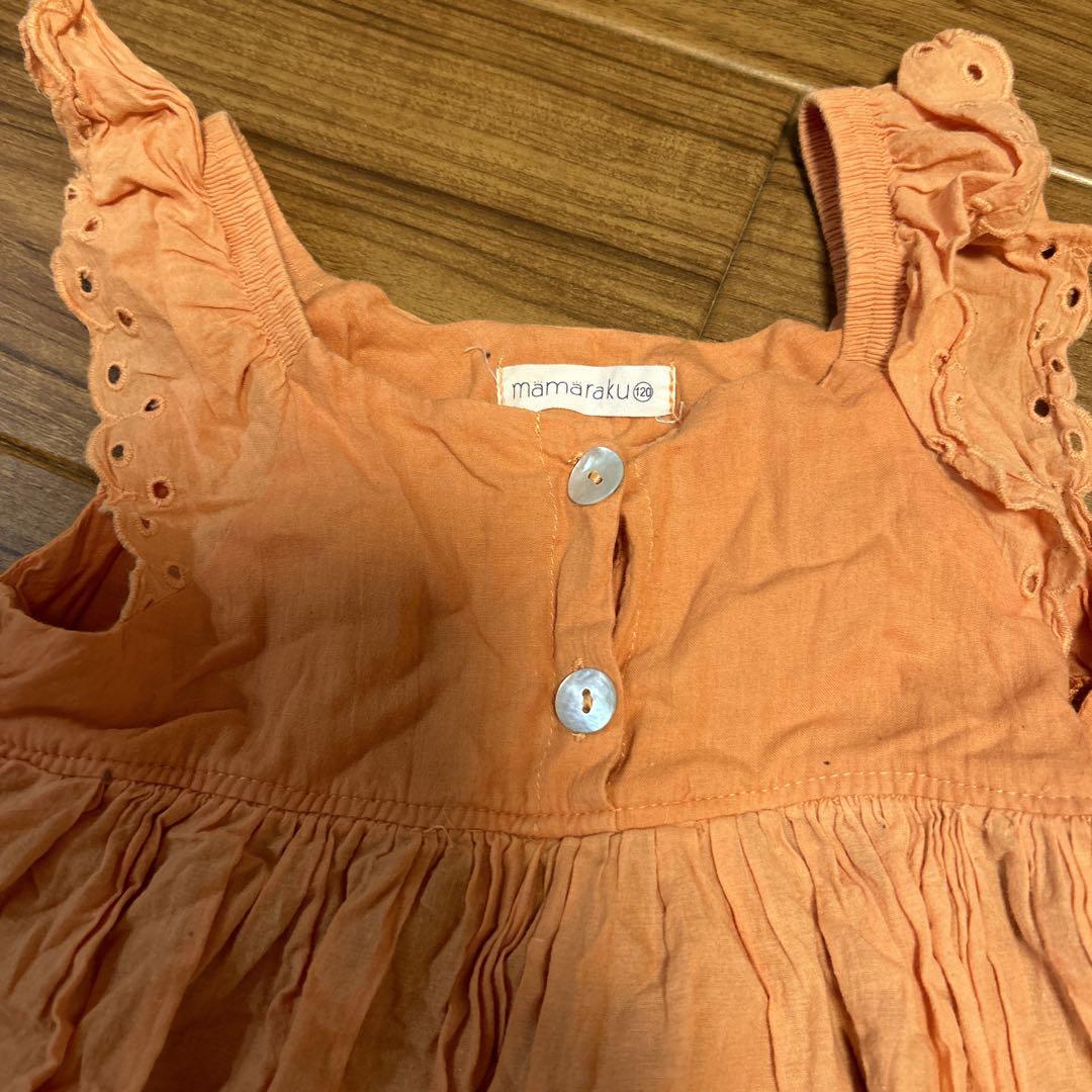 美品☆シモネッタ☆肩フリルワンピース120 - メルカリ