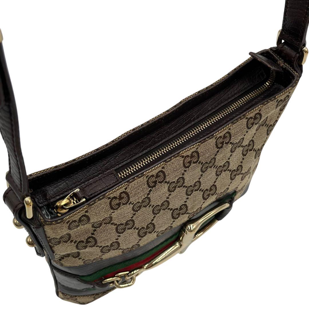 GUCCI グッチ　ショルダーバッグ　斜めがけバッグ　シェリーライン　キャンバス