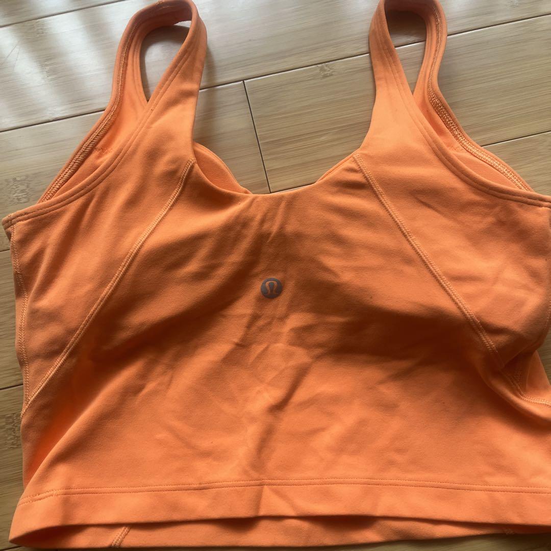 ルルレモン lululemon ブラトップ オレンジ6 - メルカリ