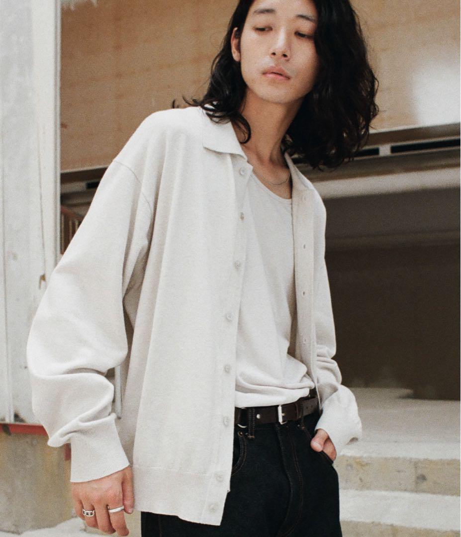 WYM LIDNM】T/C BASIC KNIT SHIRT CARDIGAN - メルカリ