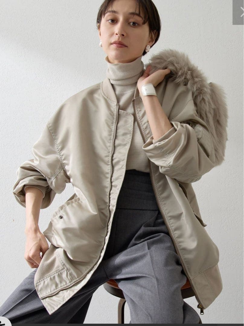 即完売☆新品ウィムガゼット ma1 インフルエンサーコラボナイロンMA-1