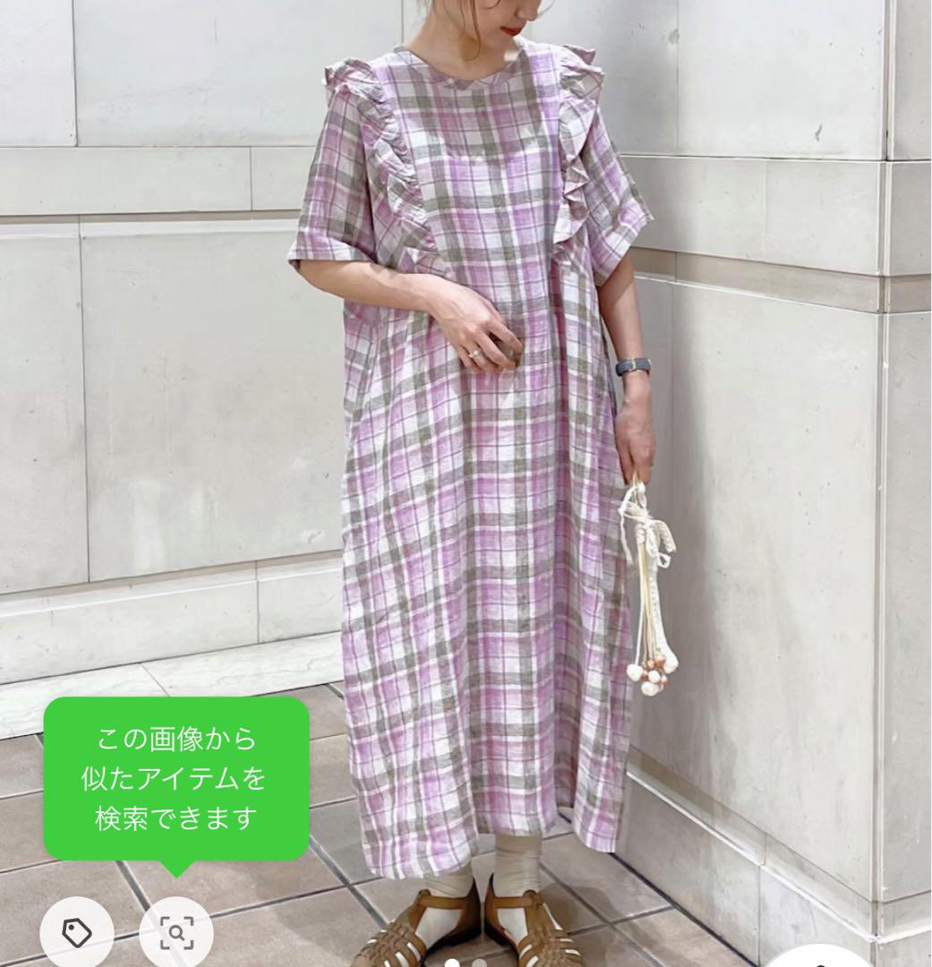 新品未使用ツハルワンピース ツハル バルバル チェック切り替えワンピース 新品未使用 - メルカリ