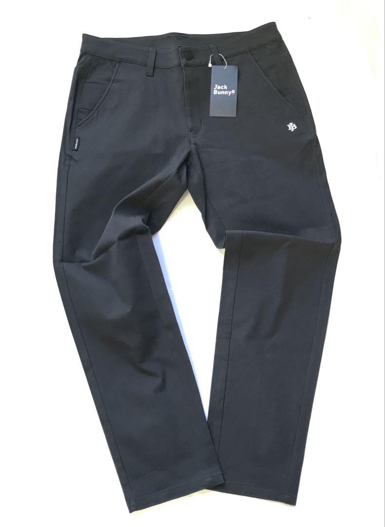 P096新品 【メンズ6/LL】黒 ジャックバニー 2WAYストレッチパンツ
