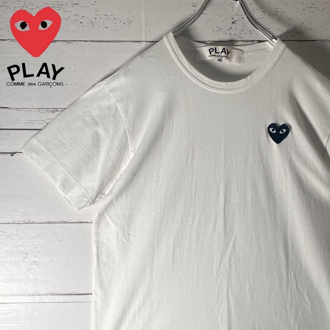 D9【美品！】プレイコムデギャルソン☆刺繍 ハートロゴ Tシャツ 日本製 即完売