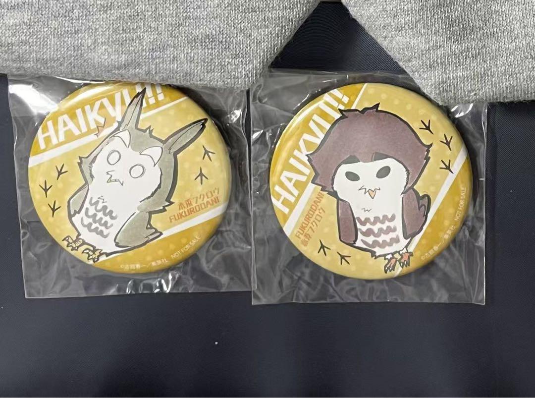 ハイキュー 赤葦京治 赤葦フクロウ 缶バッジ 激レア動物Ver. 懸賞 当選 ハイキュー 木兎光太郎 赤葦京治 フクロウ 缶バッジ 動物Ver
