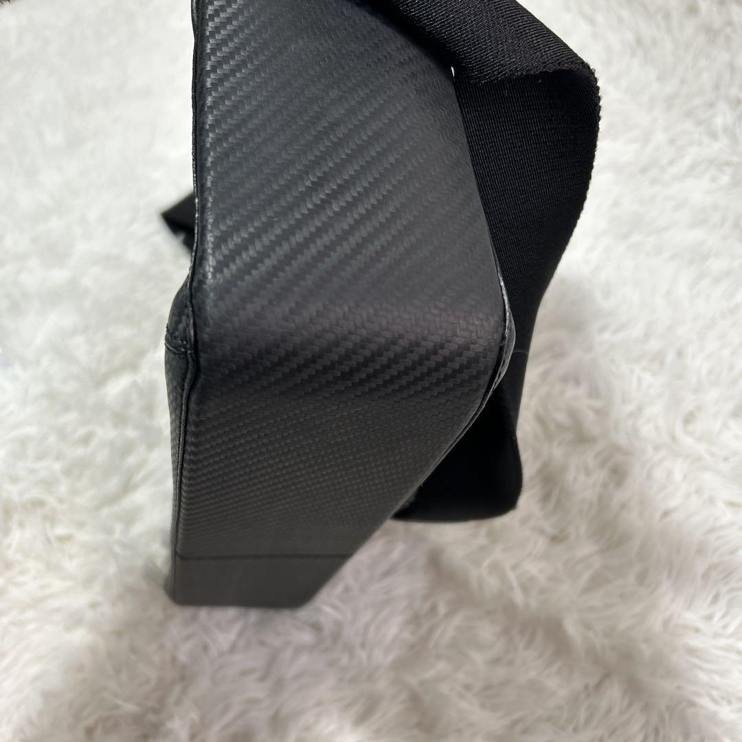 美品! ダンヒル シャーシ ADロゴ ショルダーバッグ レザー ブラック 斜め掛