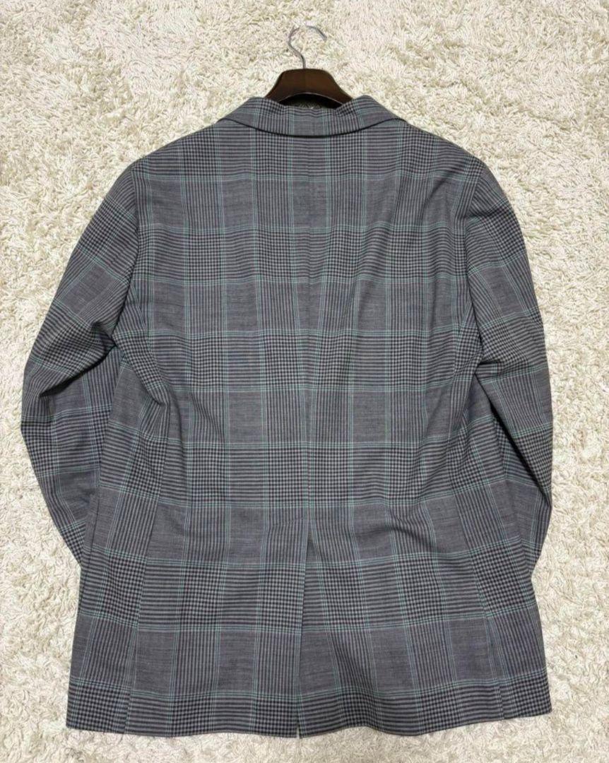 【極美品セットアップ】シップス ウールストレッチチェックジャケット
