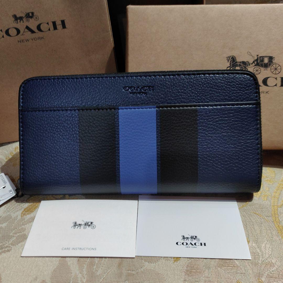 COACH アウトレット財布 ネイビー/ブルーお値下げ中先着順