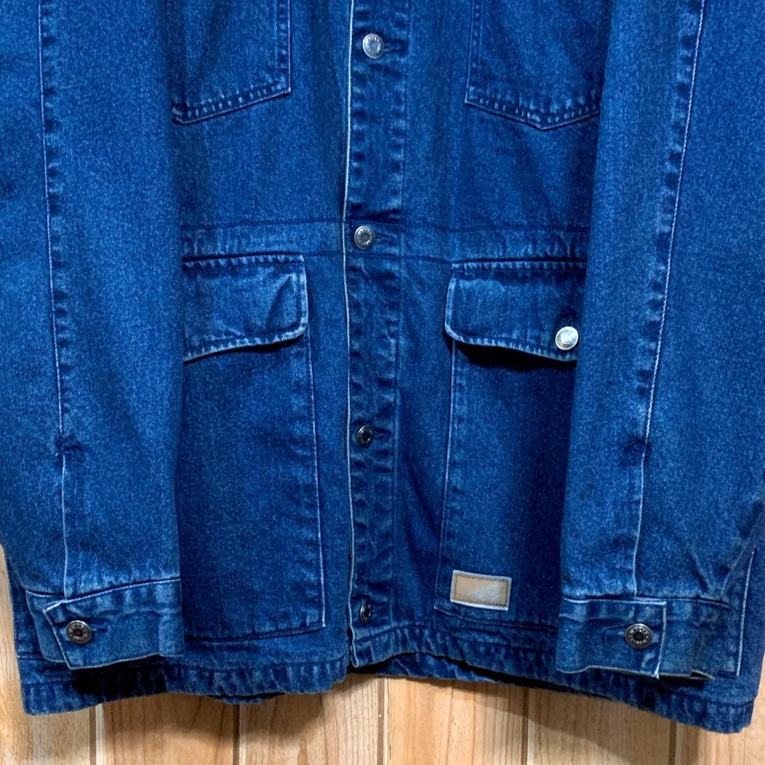 Walls カバーオール ◎ロゴ 刺繍 デニム ヘビーオンス 裏地チェック Walls カバーオール ◎ロゴ 刺繍 デニム ヘビーオンス 裏地チェック