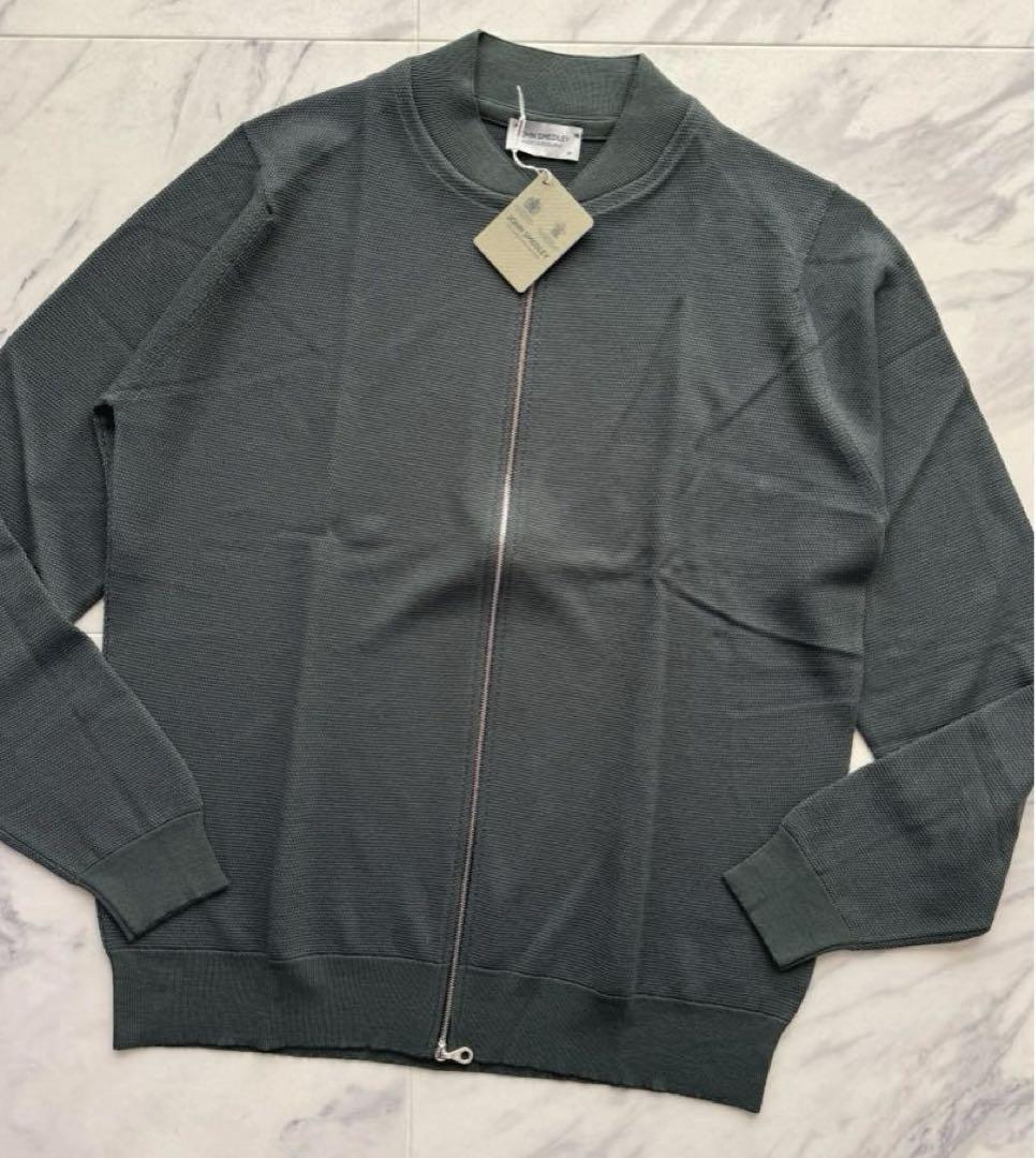 【新品未使用】JOHN SMEDLEY ジップアップ ニットブルゾン