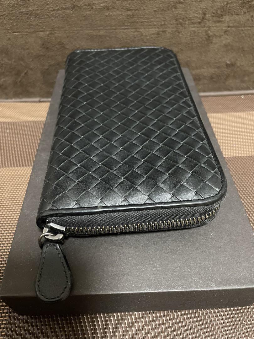 極美品⭐︎正規品⭐︎BOTTEGA VENETA ラウンドファスナー　長財布　黒