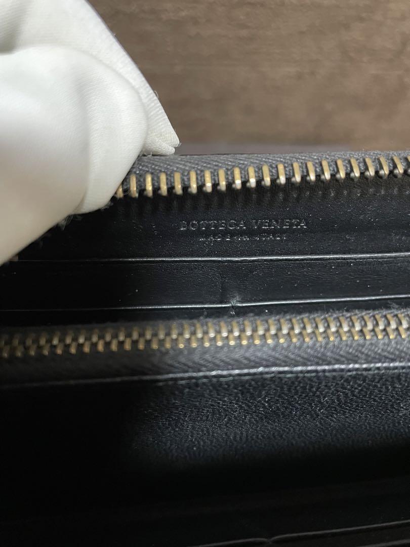 極美品⭐︎正規品⭐︎BOTTEGA VENETA ラウンドファスナー　長財布　黒