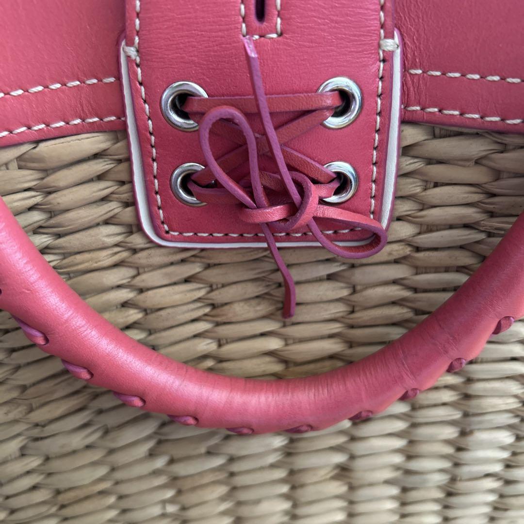 ◾️コーチ◾️coach◾️かわいいかごバッグ◾️ピンクの革製品◾️夏のお出かけに◾️綺麗◾️ ◾️コーチ◾️coach◾️かわいいかごバッグ◾️ピンクの革製品