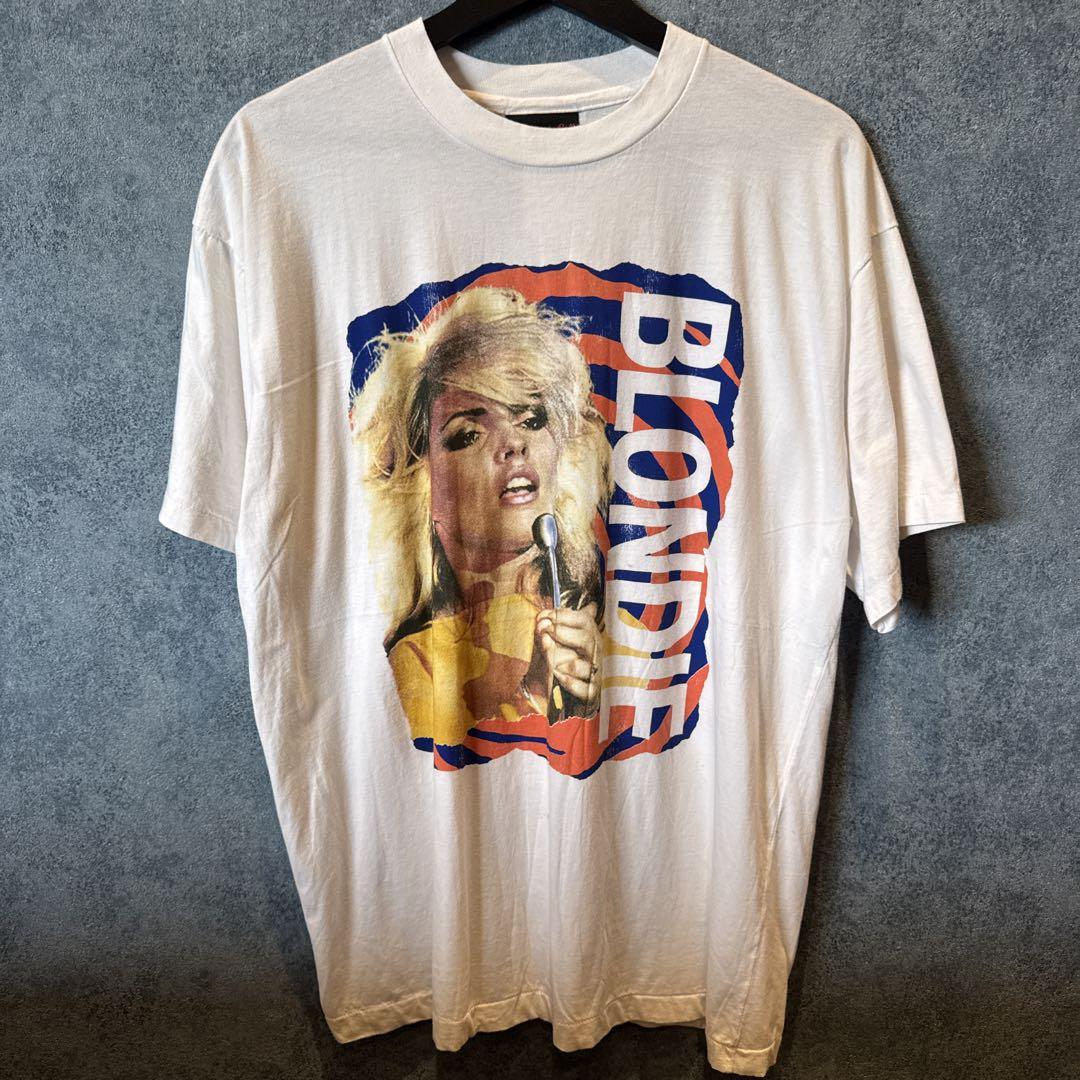 BLONDIE グラフィック 白アーティストTシャツXLサイズJ63