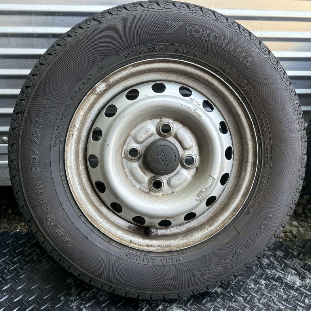 【24年製　バリ山】145/80R12 貨物用タイヤ　４本セット