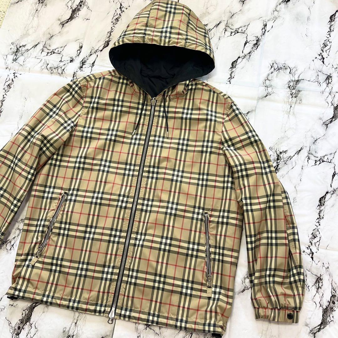 現行 BURBERRY リバーシブル フーデッドジャケット