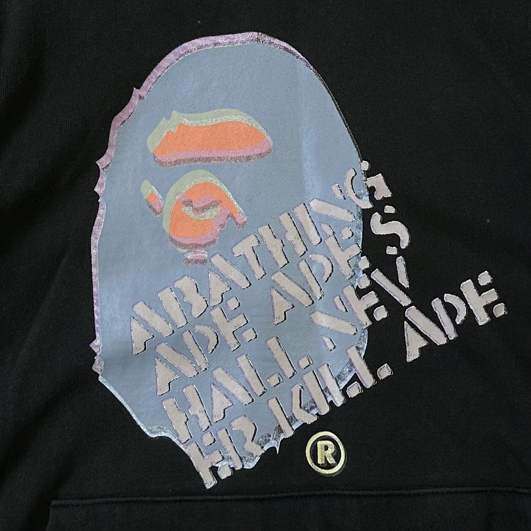 正規逆輸入品 初期 A BATHING APE エイプ グラフィック ロゴ パーカー