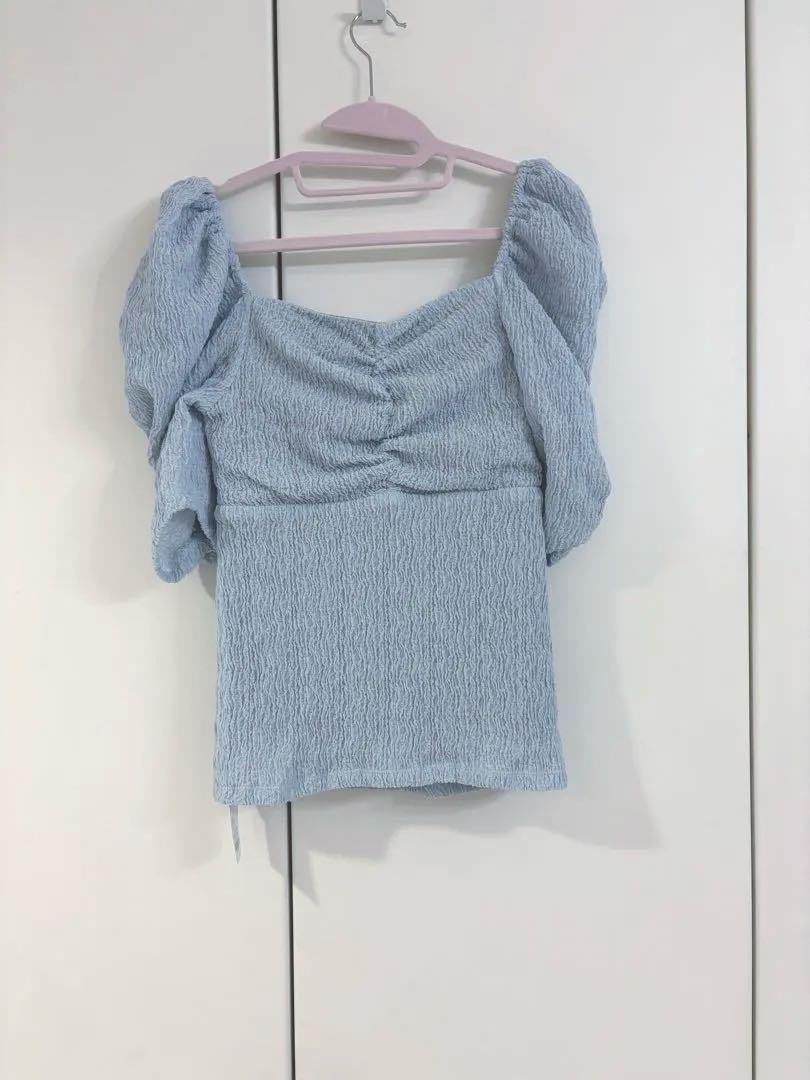 新品タグ付【CASA FLINE】カップ付アップサイクルギャザートップス