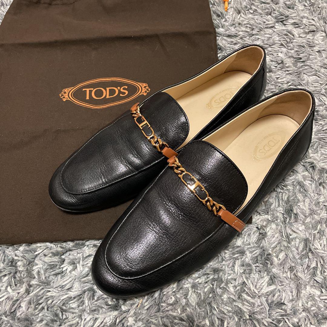 【極美品】21SS 定価9.8万 TOD'S トッズ ローファー チェーン