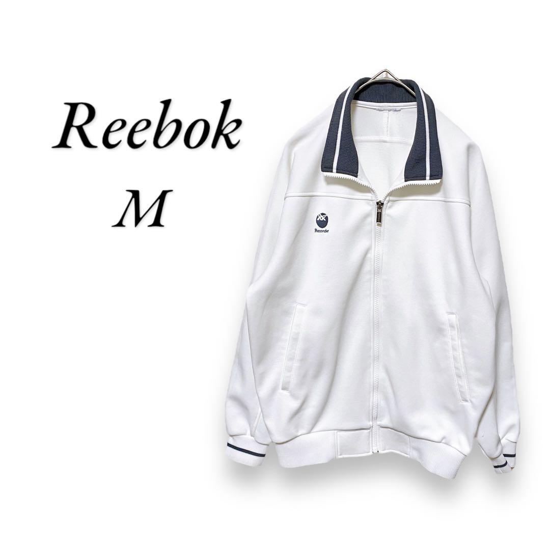 美品【リーボック】Reebok 刺繍ロゴジャージジャケット【M】日本