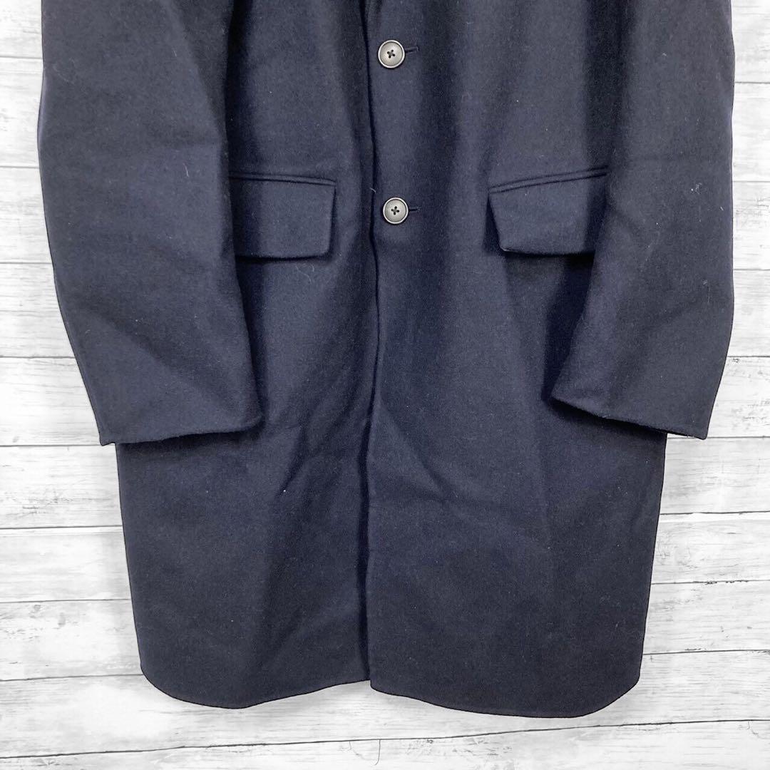 ユニクロ プラスジェイ ウールブレンドチェスターコート ネイビー XXL 2XL