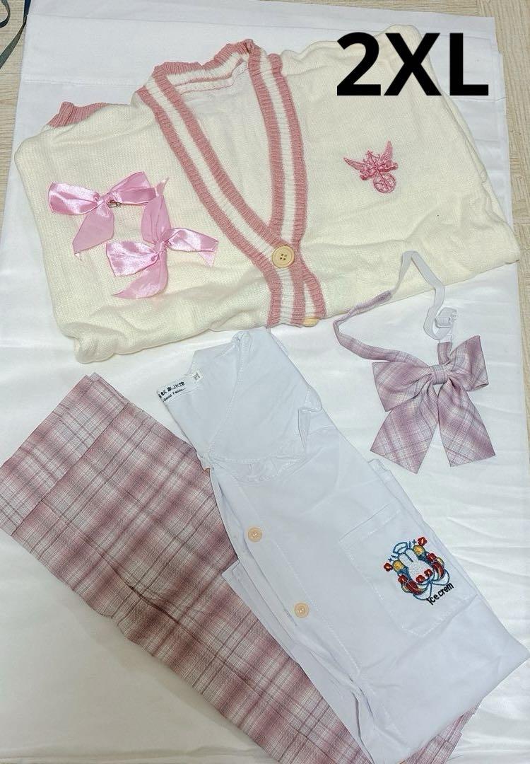 2XL 学生服 コスプレ ピンク イベント 仕事 文化祭 制服 ライブ学生服