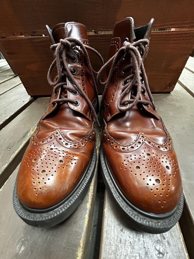 英国製 LOAKE ローク ウイングチップブーツ