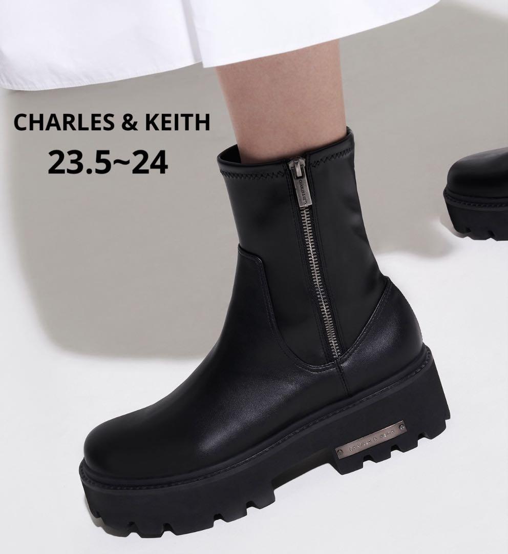 CHARLES & KEITH サイドジップ アンクルブーツ