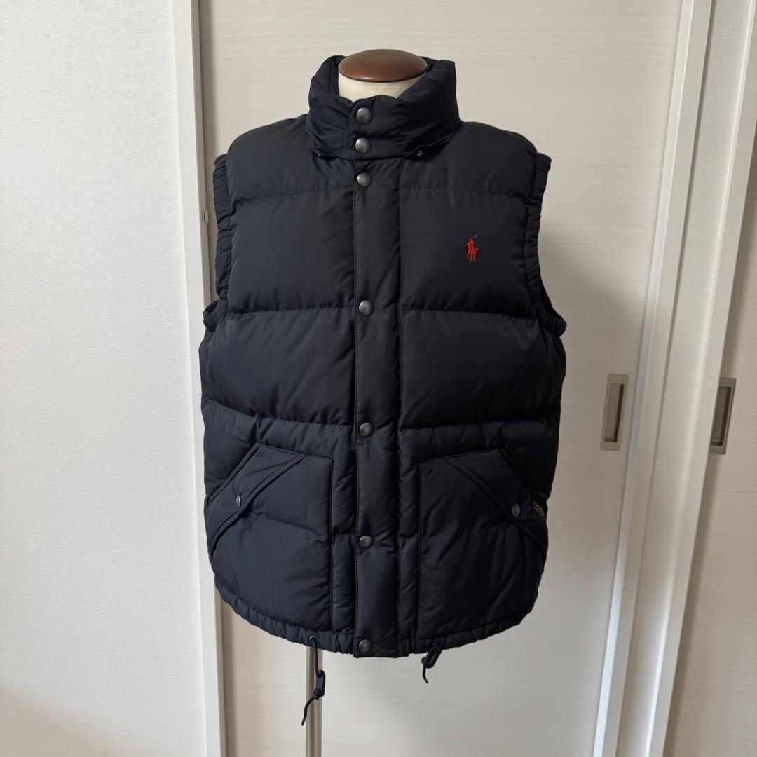 【美品】定価60,500円　サイズL ポロ　ラルフローレン ダウンベスト 黒