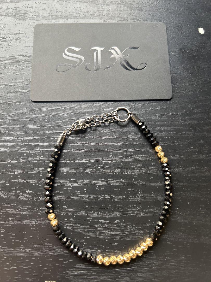 SJX アンクレット BLACK & GOLD k18