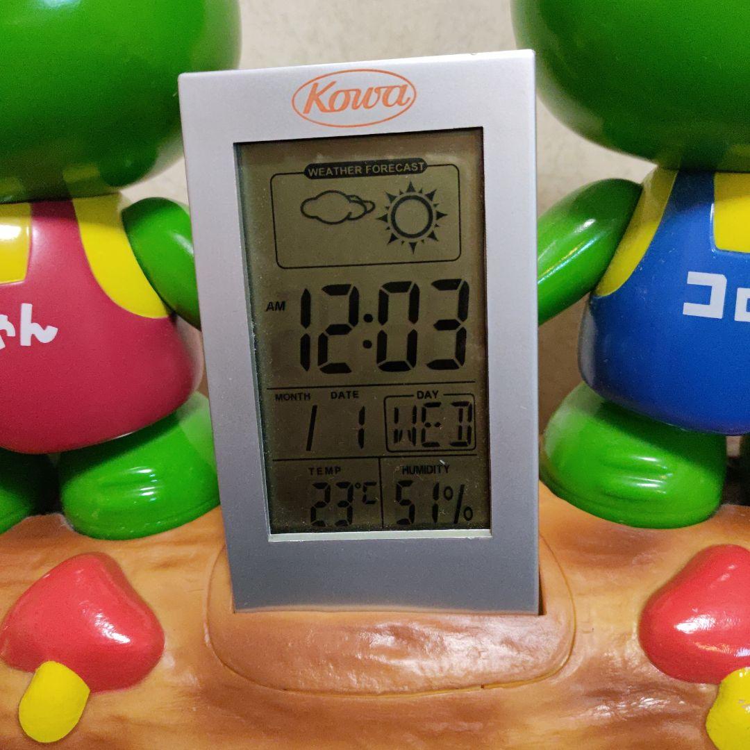 美品コーワ ケロちゃんコロちゃんペアカウンター時計