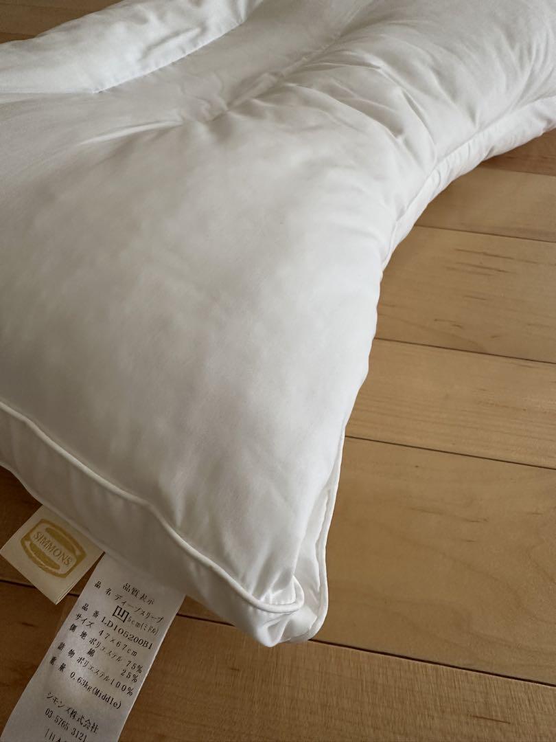 シモンズ　枕ピローDeep Sleep5 ミドル　使用浅