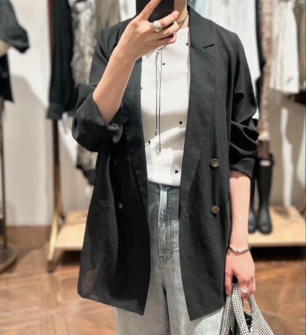 LOUNGEDRESS リネンライクシアージャケットIV