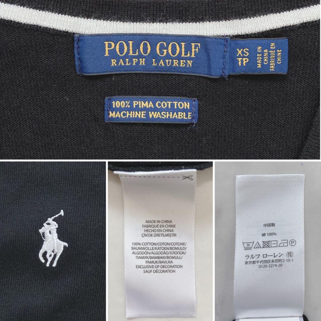POLO GOLF RALPH LAUREN Ｖネック ニット 刺繍 コットン