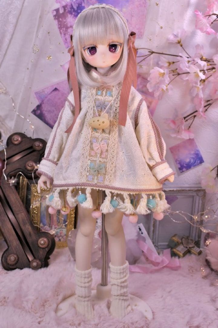 ディーラー製　リボンの民族 風　ドール服　ミニ　ワンピース