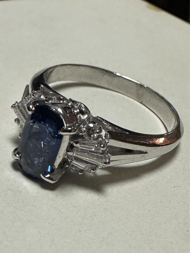 ブルーサファイア1.148ctダイヤ0.32ct プラチナリング