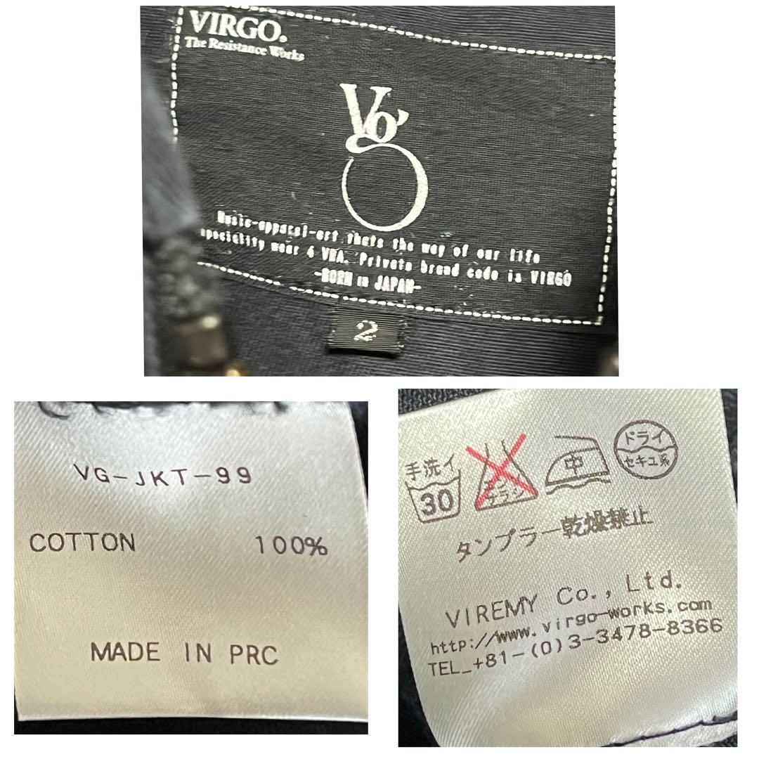 匿名発送　美品　VIRGO WEAR ジップアップフーディーベスト　サイズ2