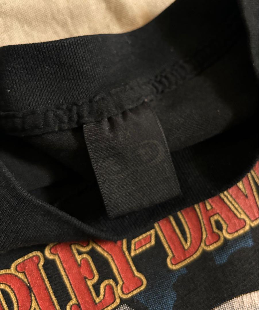 90s HARLEY DAVIDSON 3D EMBLEM TシャツUSA製