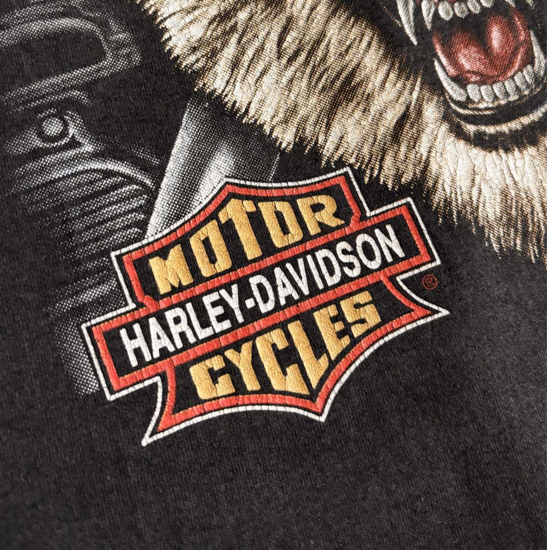 90s HARLEY DAVIDSON 3D EMBLEM TシャツUSA製