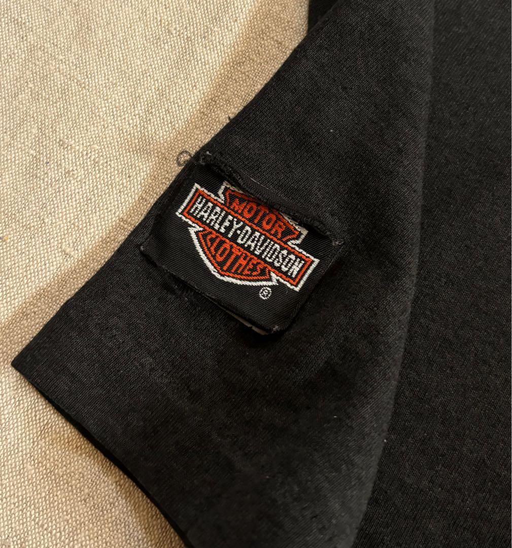 90s HARLEY DAVIDSON 3D EMBLEM TシャツUSA製