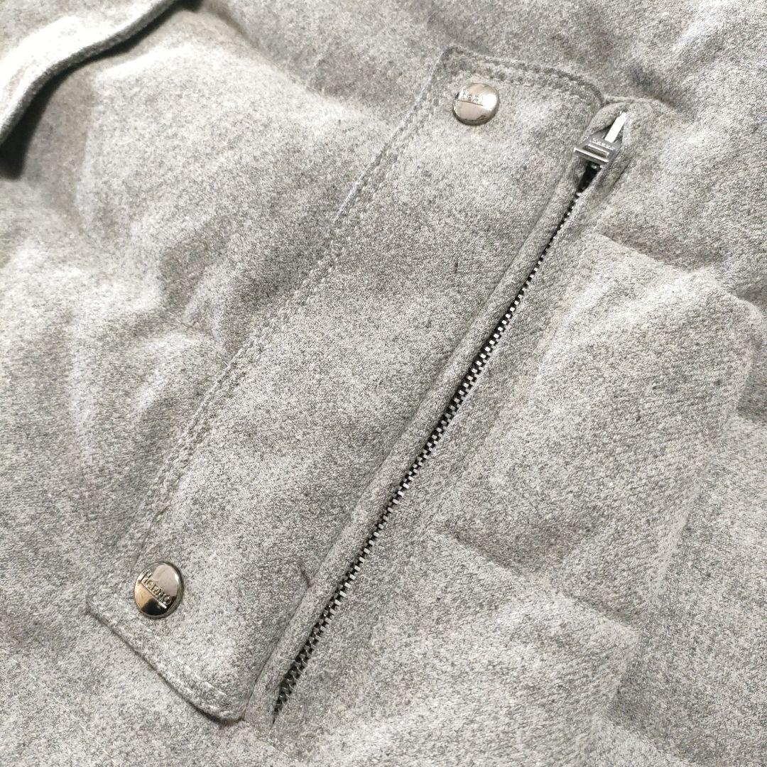 美品✨HERNO　ウールフェイスハイネックダウンジャケット　グレー　40 美品✨HERNO ウールフェイスハイネックダウンジャケット グレー 40