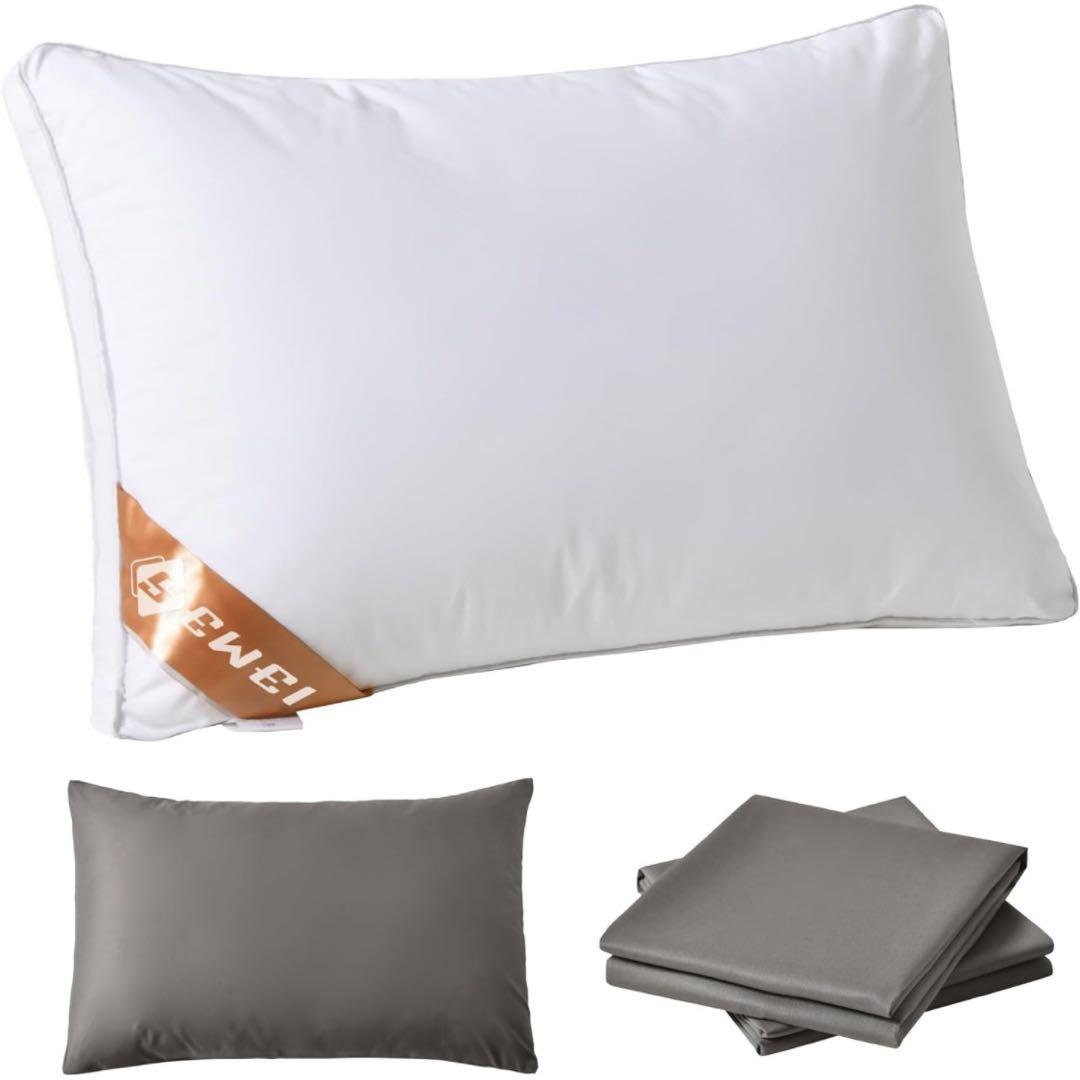 枕 カバー２枚付き まくら マクラ pillow ホテル仕様 横向き対応