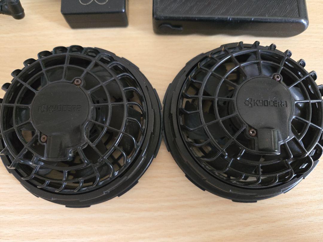 AIRCRAFT 空調ファンセット 青色 充電器付き