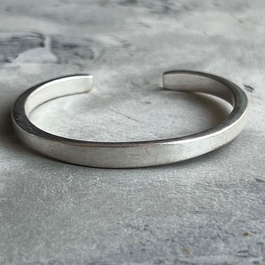 ヴィンテージ シルバー シンプル プレーン バングル ブレスレット ジュエリー