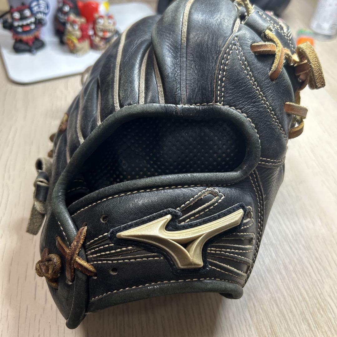 Mizuno Global Erito野球グローブ 黒 レザー