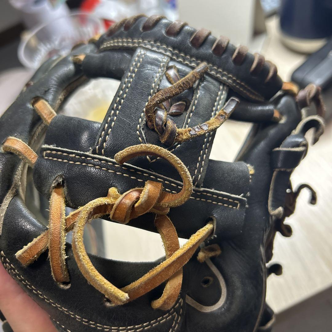 Mizuno Global Erito野球グローブ 黒 レザー
