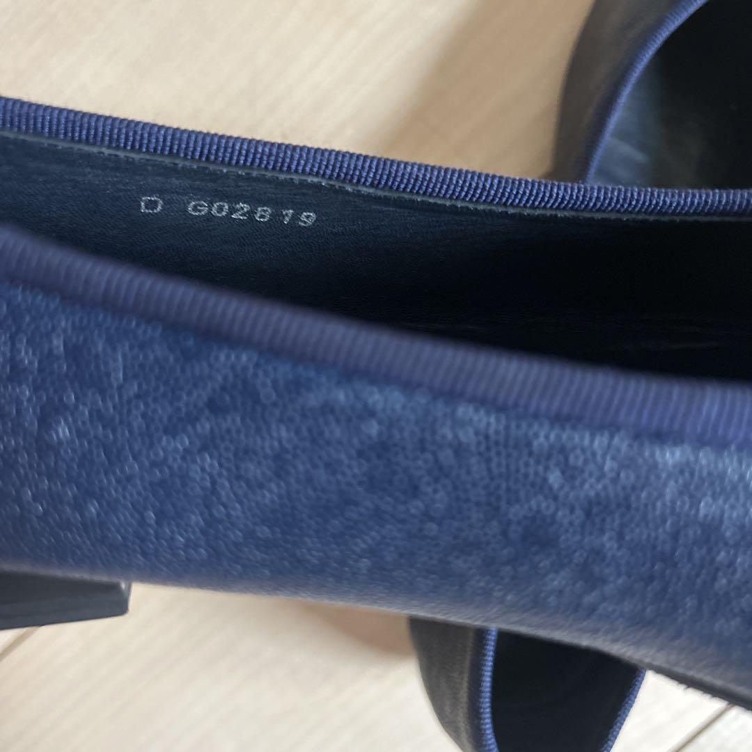 CHANEL ネイビー バレエシューズ 37,5